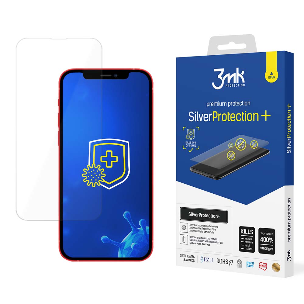 3mk SilverProtection+ antimicrobial impact-resistant screen film for iPhone 13 / 13 Pro