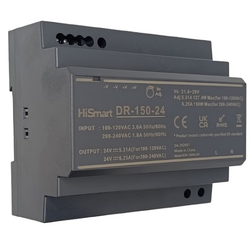 Virtalähde 24V, 6.25A, 150W, DIN
