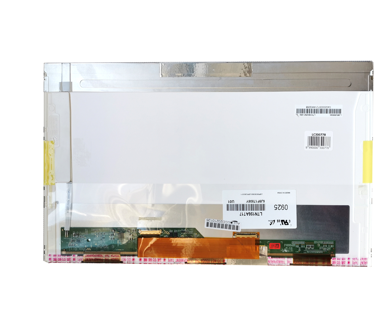 15,6 tuuman LCD-näyttö, 1366x768 HD, LED, mattapintainen, 40-napainen (oikealla), A+
