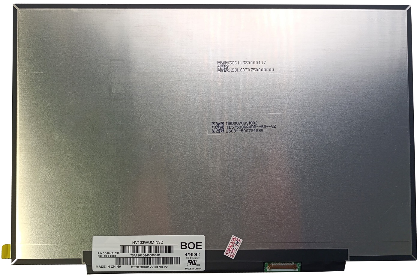 Kannettavan tietokoneen LCD-näyttö 13,3" 1920 x 1200, WLED, IPS, SLIM, matta, 30pin (oikea), A +