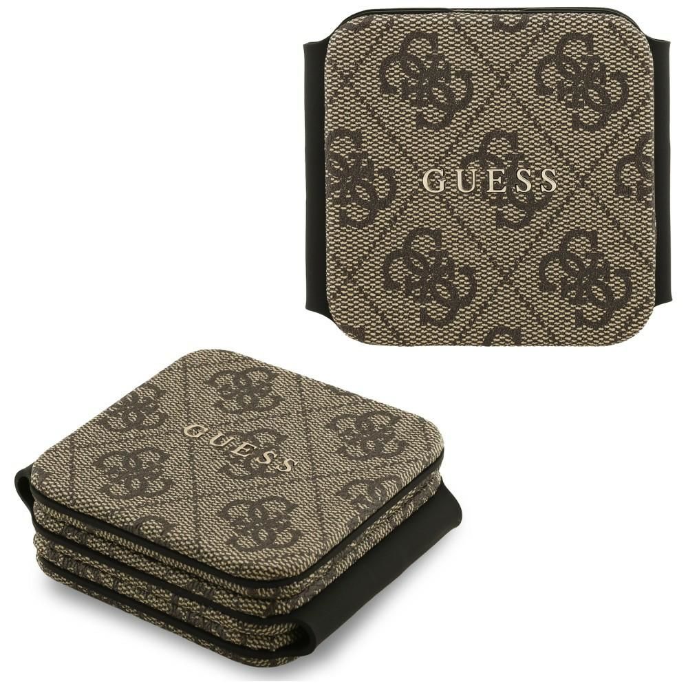 Langaton laturi 3in1 yhteensopiva MagSafe 15W GUESS GUE005640 ruskea
