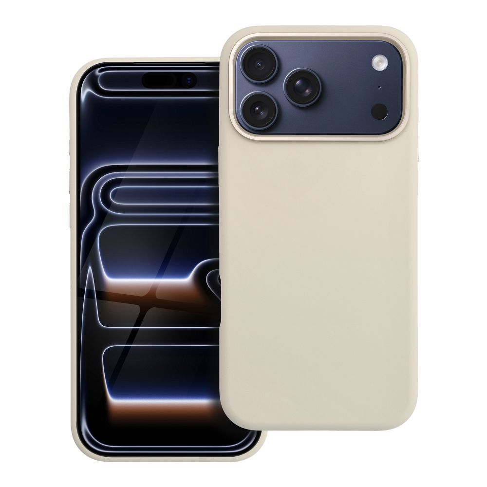 Suojakuori iPhone 17 PRO MAX:lle Forcell F-Protect Frame Premium yhteensopiva MagSafen kanssa antiikki valkoinen