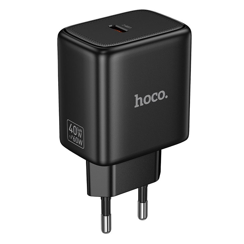 Puhelimen GaN-laturi Hoco USB C PD AVS 40W max 60W N83 musta