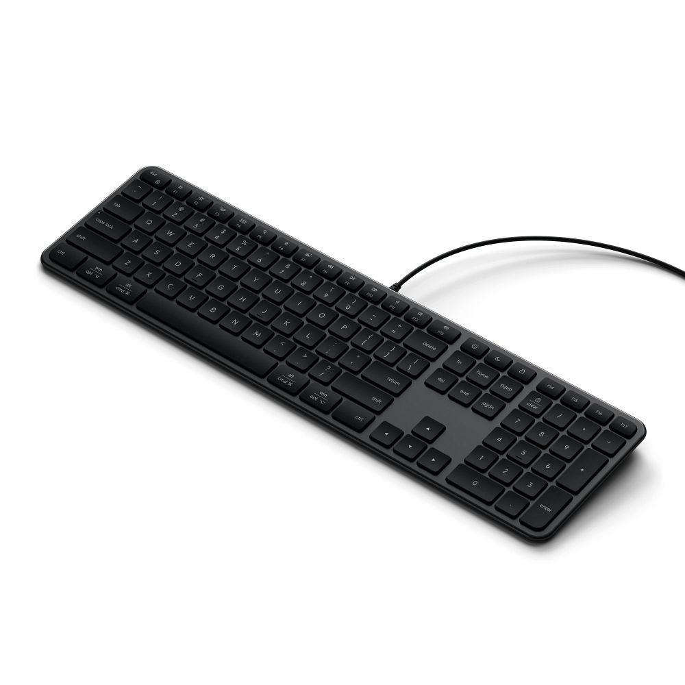 Langallinen näppäimistö USB A/USB C QWERTY Dual (Mac/Windows) Satechi Slim LX3 Wired avaruusmusta