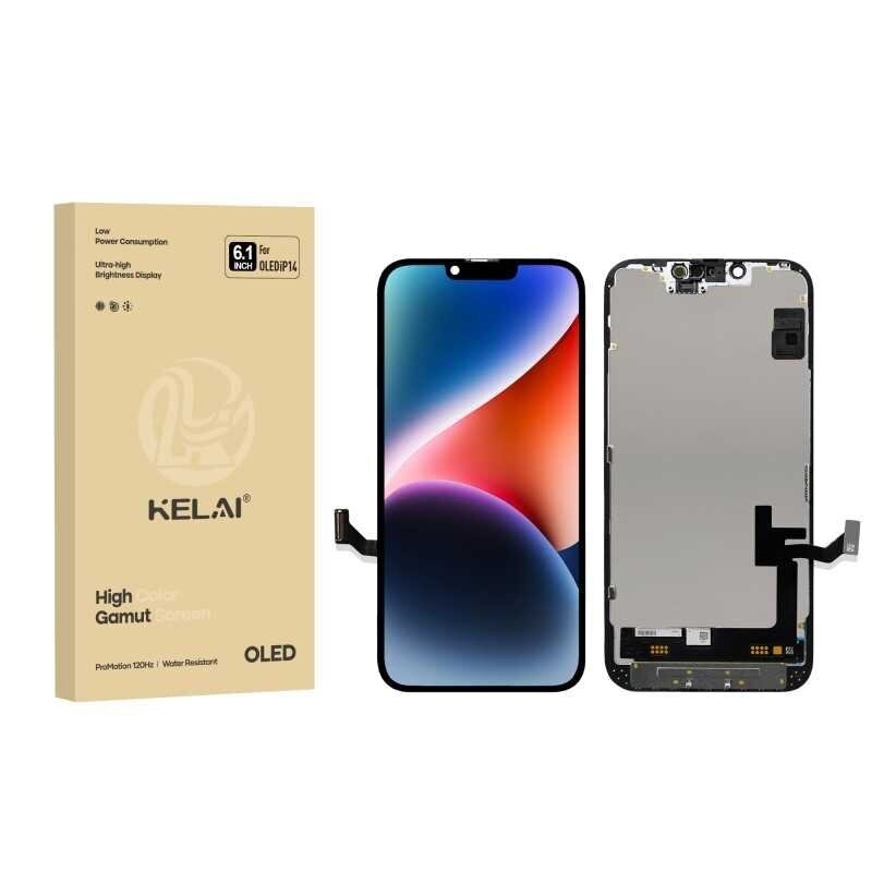 Apple iPhone 14 näyttö kosketuslasilla, KELAI OEM Soft OLED (Removable IC)
