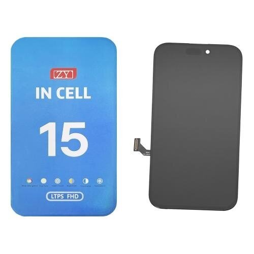Näyttö Apple iPhone 15 kosketusherkällä lasilla ZY Incell LTPS Premium (Removable IC)