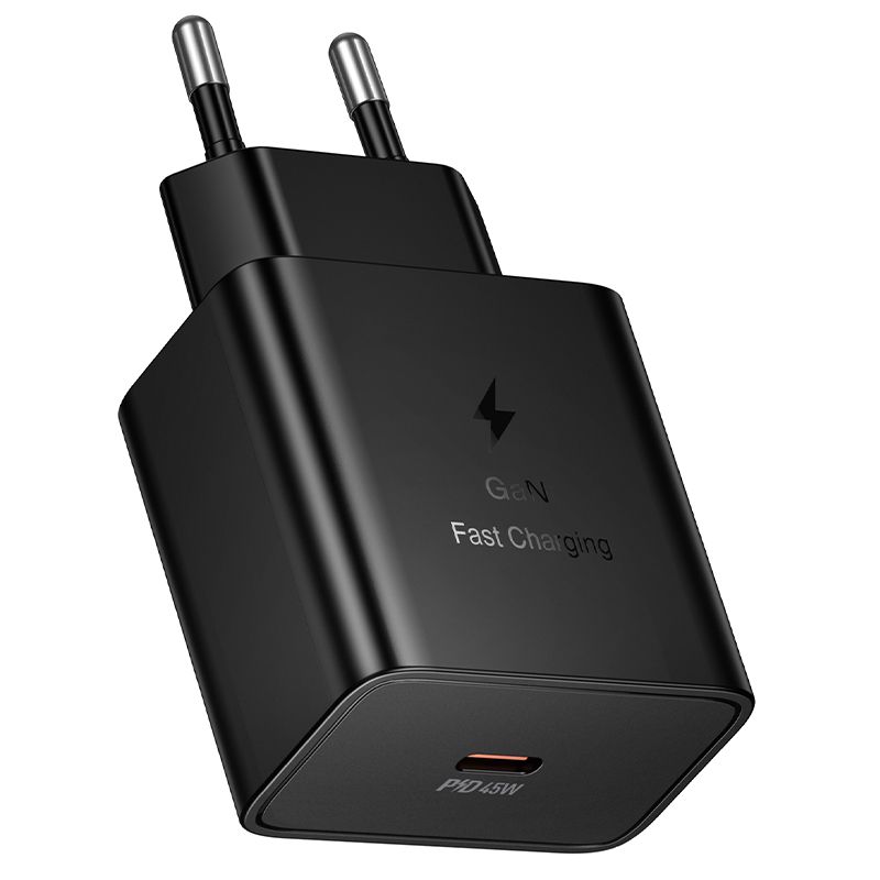 Puhelimen laturi Hoco USB C QC PD 45W N77 musta