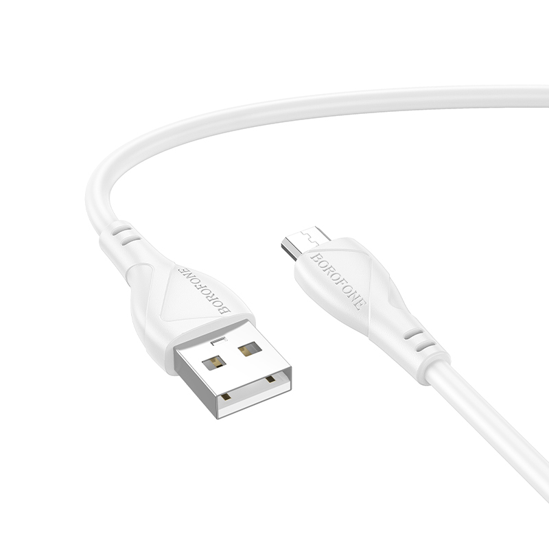 Borofone kaapeli BX121 Energy - USB Micro USB - 2,4A 1 metri valkoinen