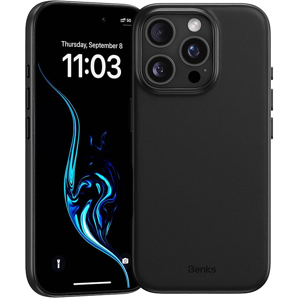 Benks Magnetic Vita Pro Silikoninen Suojakuori iPhone 16 Pro:lle musta
