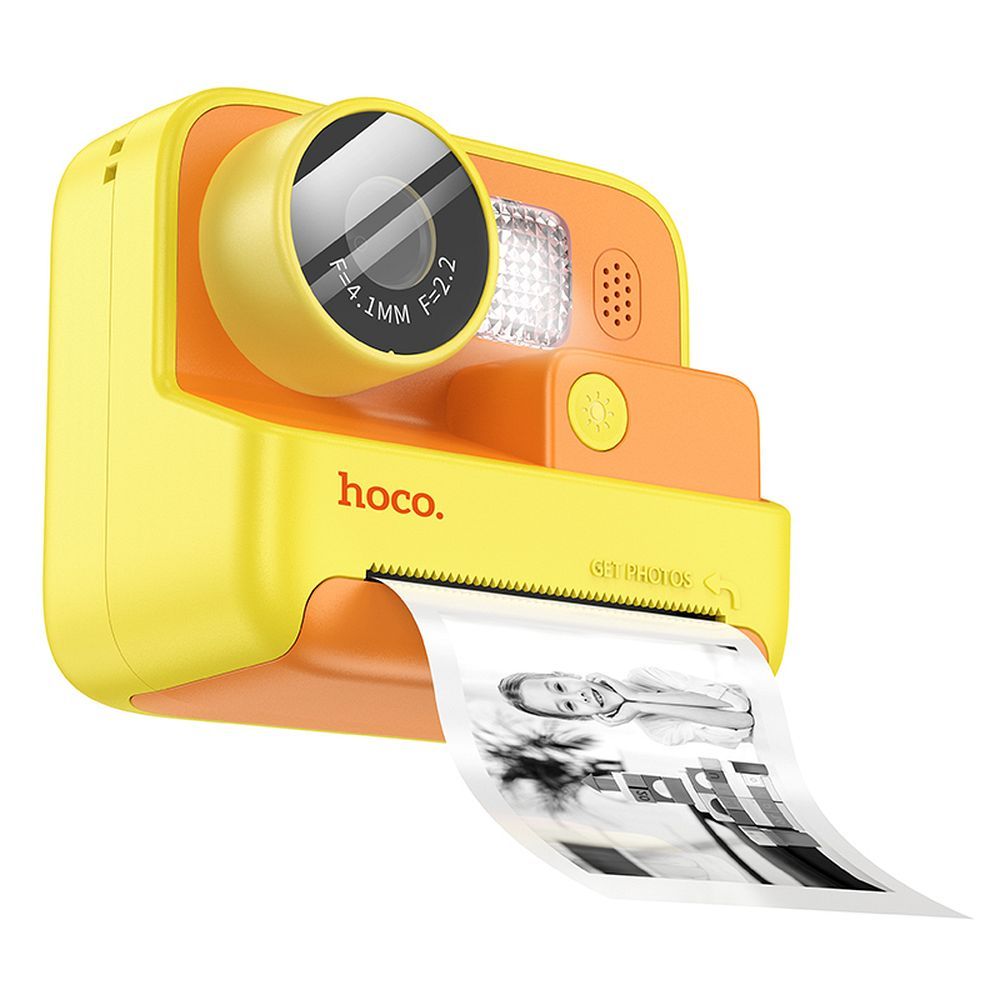 Digitaalinen lastenkamera tulostimella Hoco 1MP 2,0" HD Ready DV200 keltainen