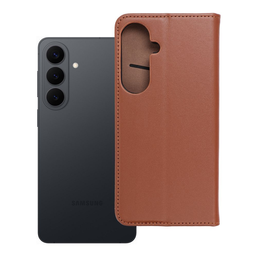 SMART PRO Book -nahkasuojakuori Samsung S26 Plus:lle ruskea