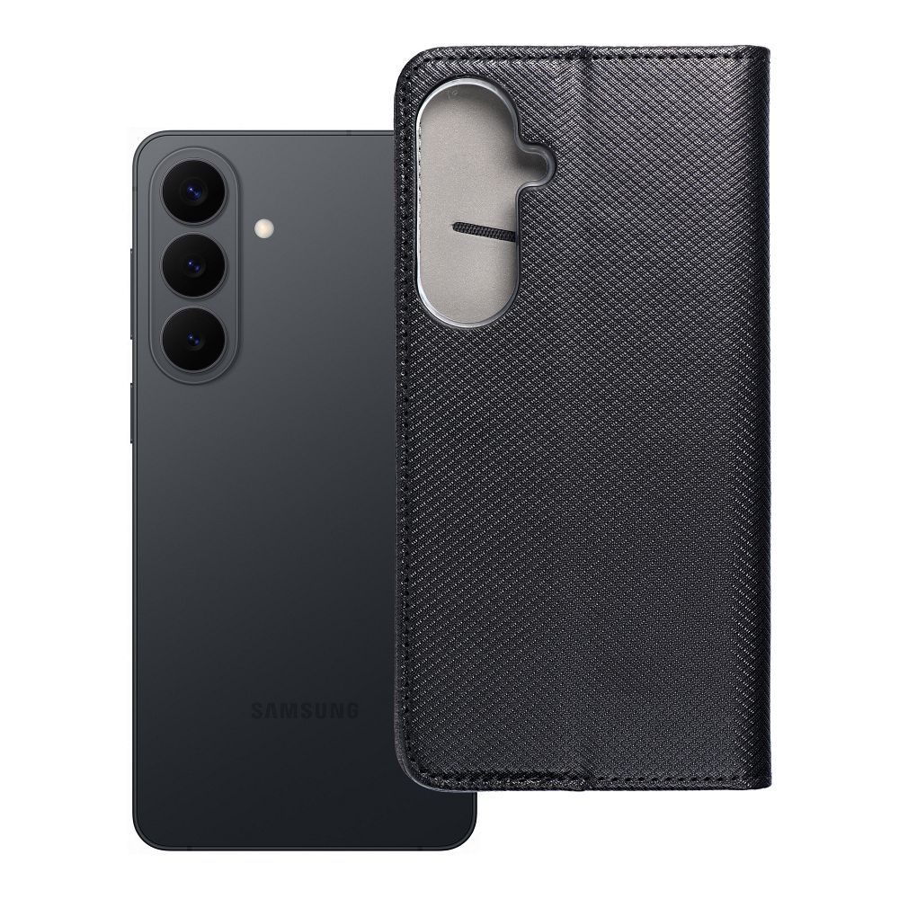 SMART CASE Book -suojakuori Samsung S26 Plus:lle musta