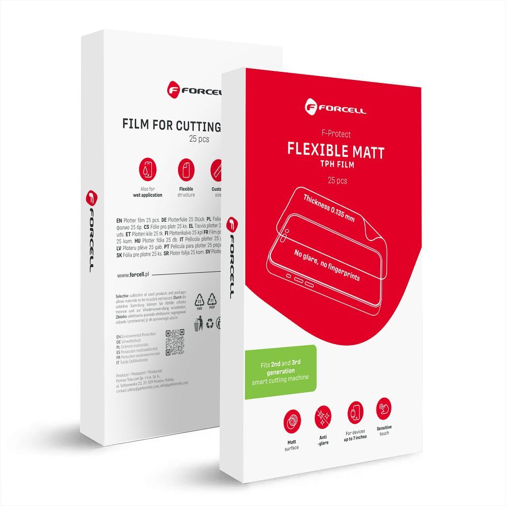 Kalvo leikkuukoneelle 2. ja 3. sukupolven Forcell F-Protect Flexible MATT 196 x 125 mm 25 kpl