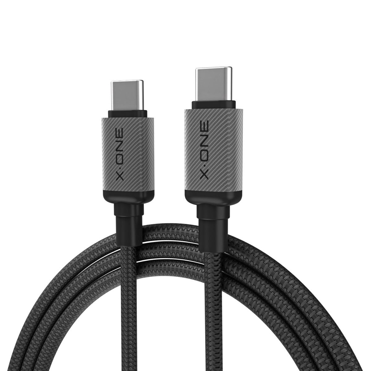 X-ONE TitanFlex -datakaapeli – C–C-tyyppinen – 5A, enintään 240W, 1,2 m, musta