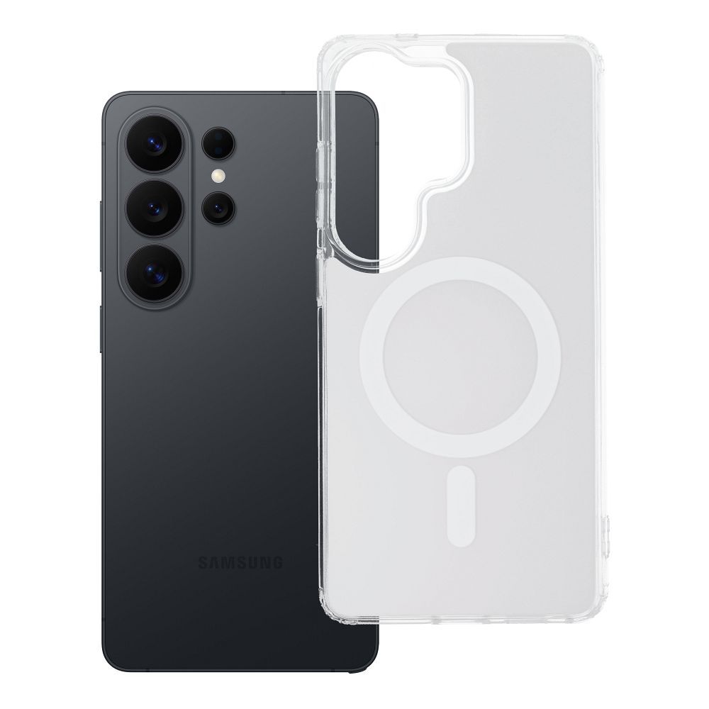 Suojakuori Samsung S26 ULTRA Clear Fusion Mag Cover yhteensopiva MagSafe kanssa valkoinen