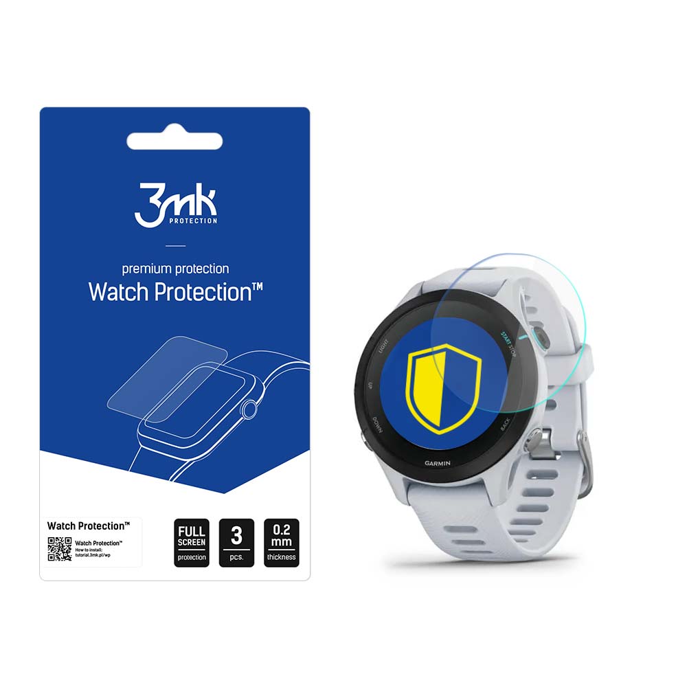 3mk Watch Protection™ vs. FlexibleGlass Lite -hybridilasi Garmin Forerunner 255s Music -laitteessa.