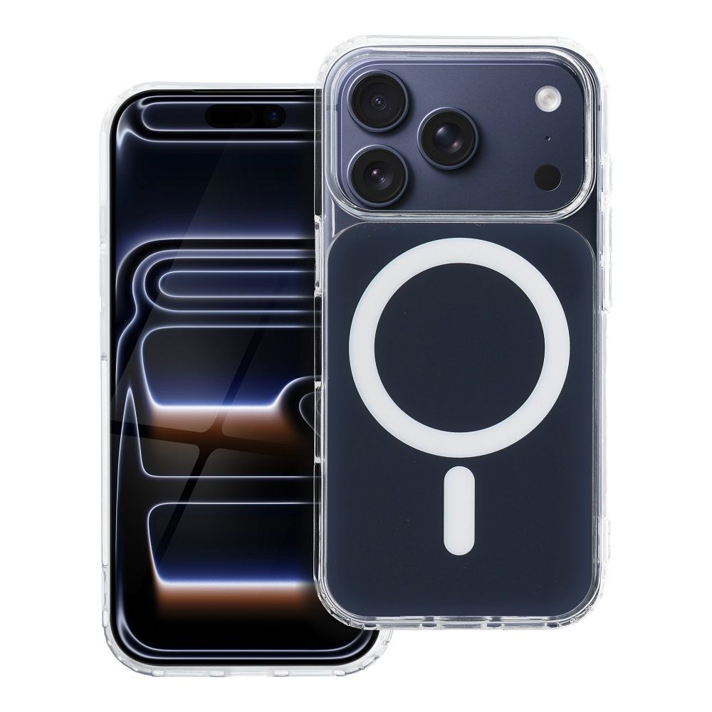 Case for iPhone 16 PRO Clear Fusion Mag Cover compatible with MagSafe navy blue