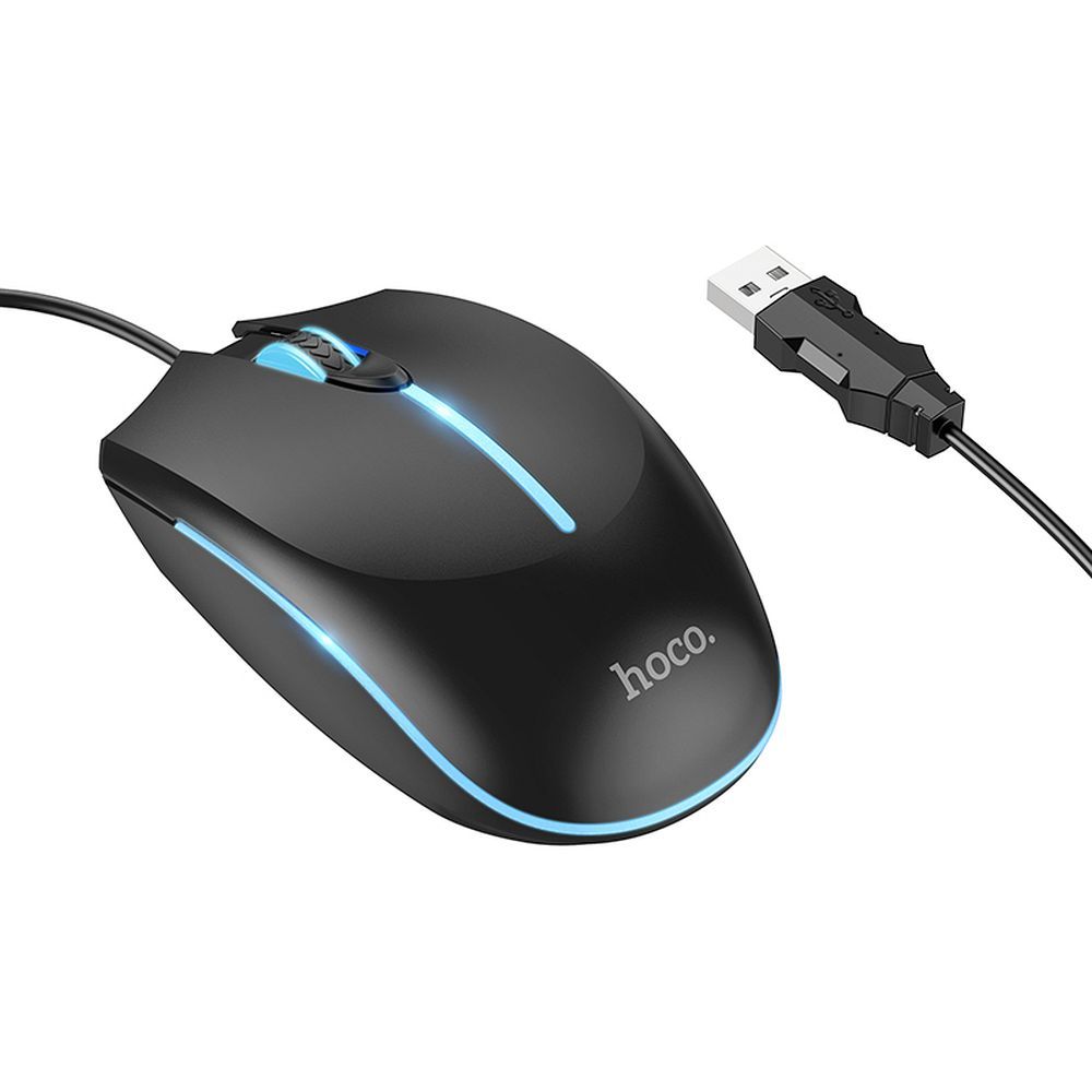 Langallinen pelihiiri Hoco USB A 2400 dpi GM37 musta