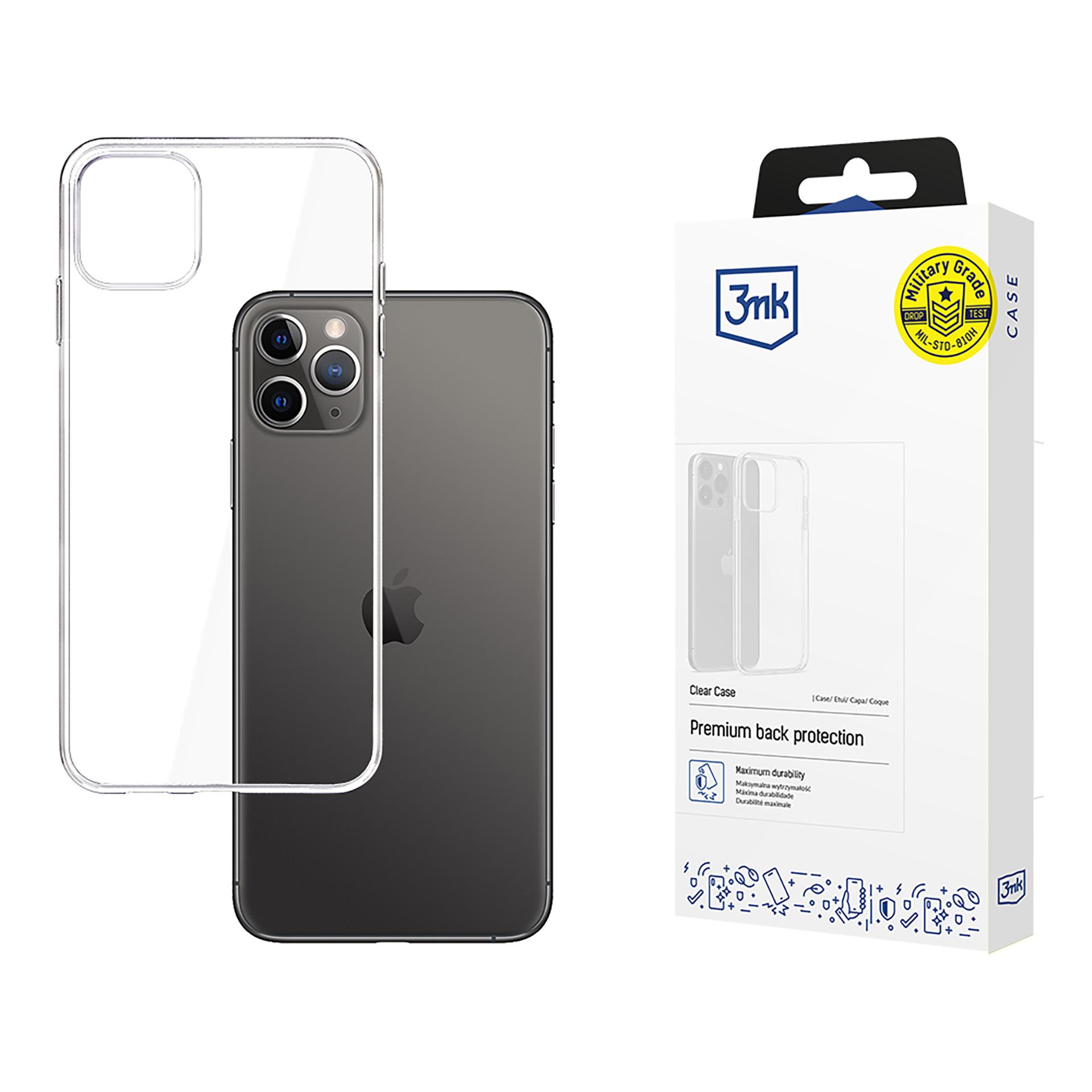 3mk Clear Case -suojakuori iPhone 11 Pro Max:lle - läpinäkyvä
