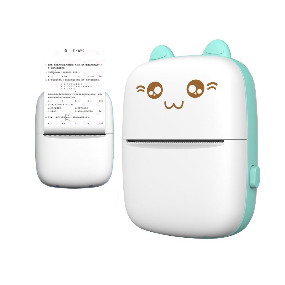 HURC9 Bluetooth Mini Kitty -lämpötulostin sovelluksella - sininen