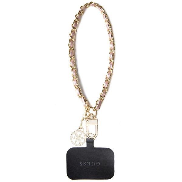 GUESS käsihihna GUOUCHSAMC4P (Saffiano Chain Strap 4G Charm) vaaleanpunainen
