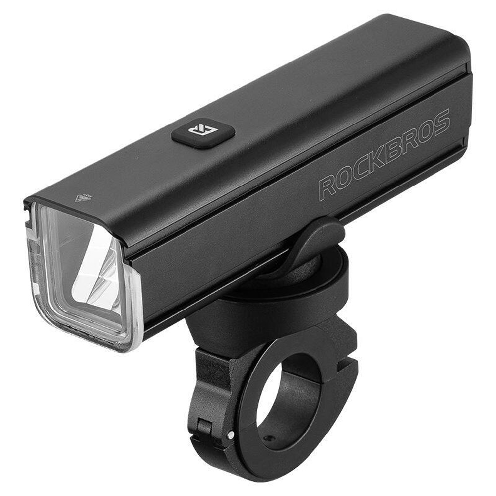 Rockbros 24610002001 polkupyörän etuvalo 1000 lm + USB-C - USB-A kaapeli - musta