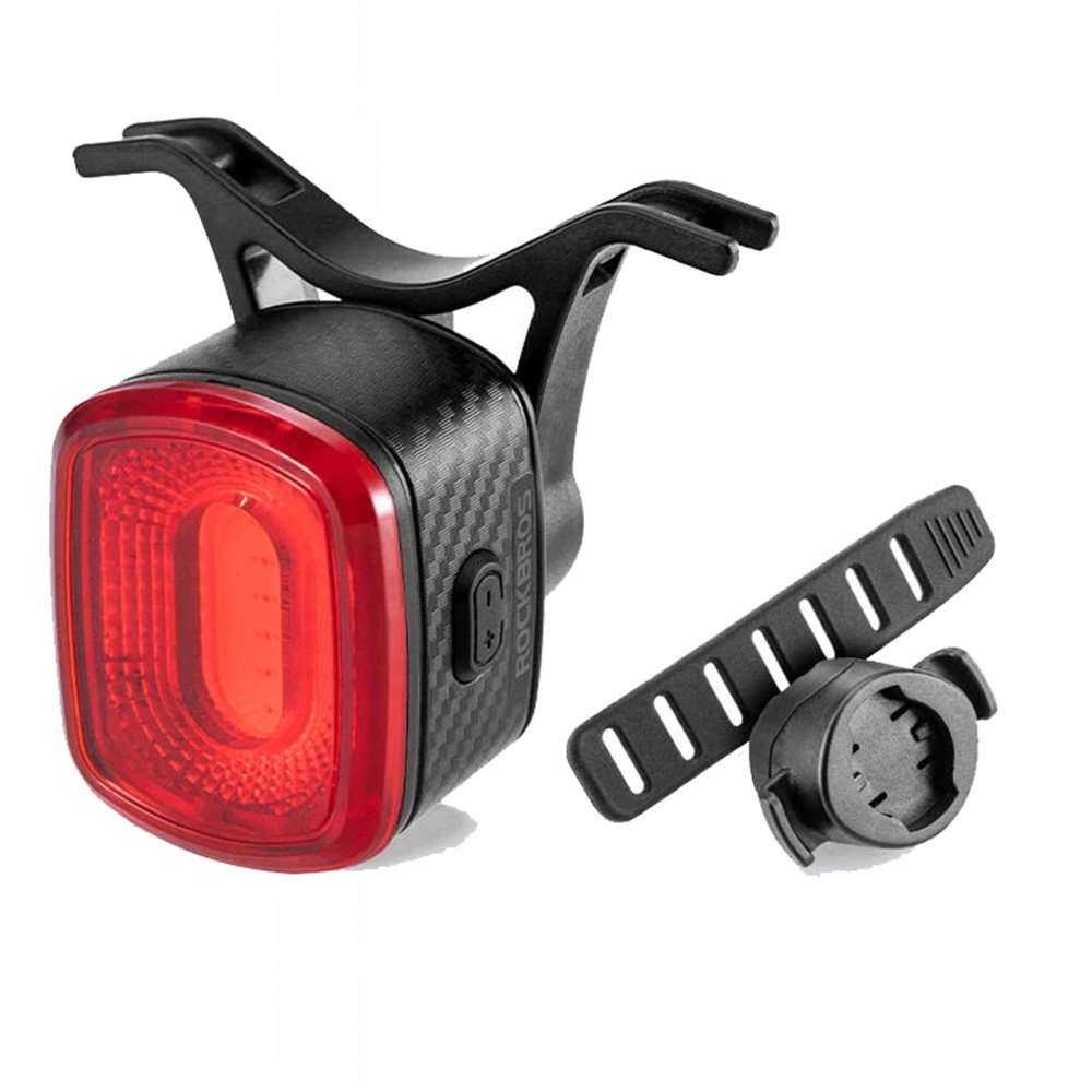 Rockbros Q2S LED polkupyörän takavalo Smart Stop System -järjestelmällä + USB-C - USB-A kaapeli - musta