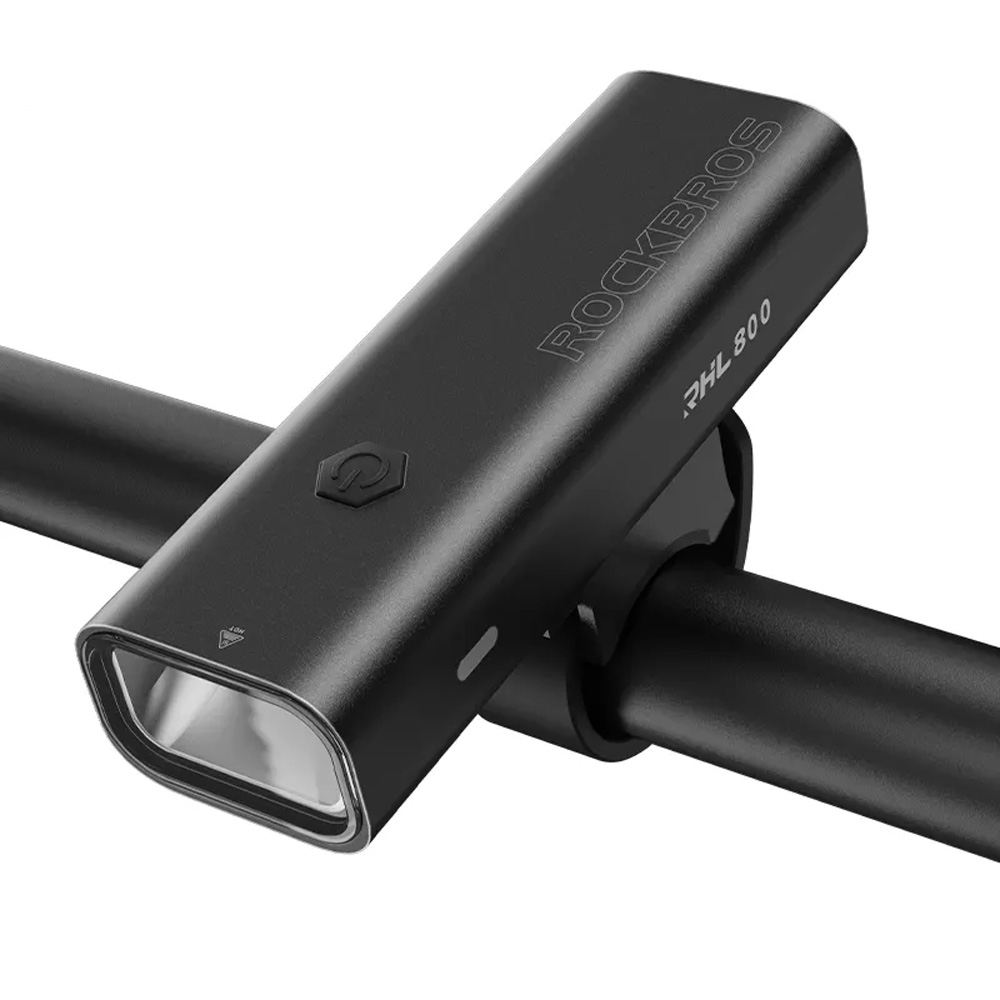 Rockbros 24710012001 polkupyörän etuvalo 800 lm + USB-C - USB-A kaapeli - musta