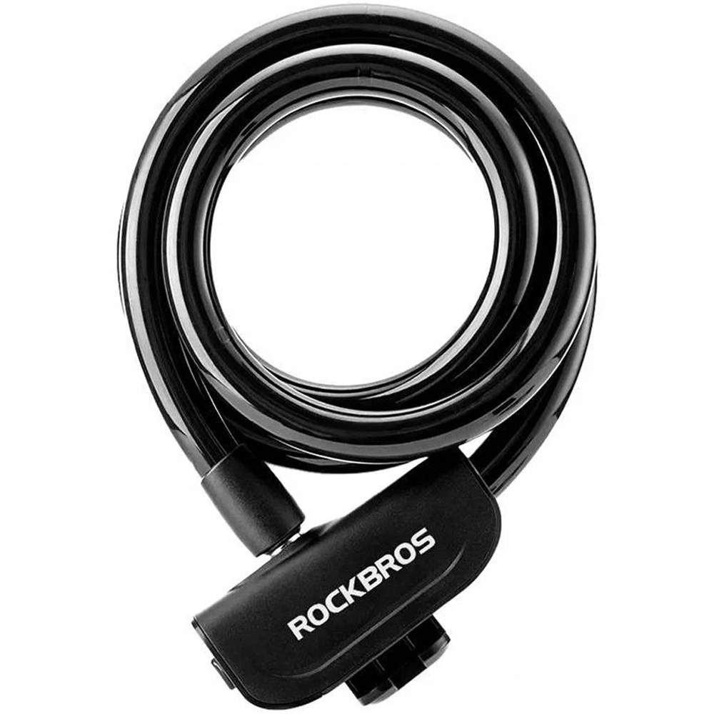 Rockbros RKS515-BK 1.1 m polkupyörän lukko avaimella - musta