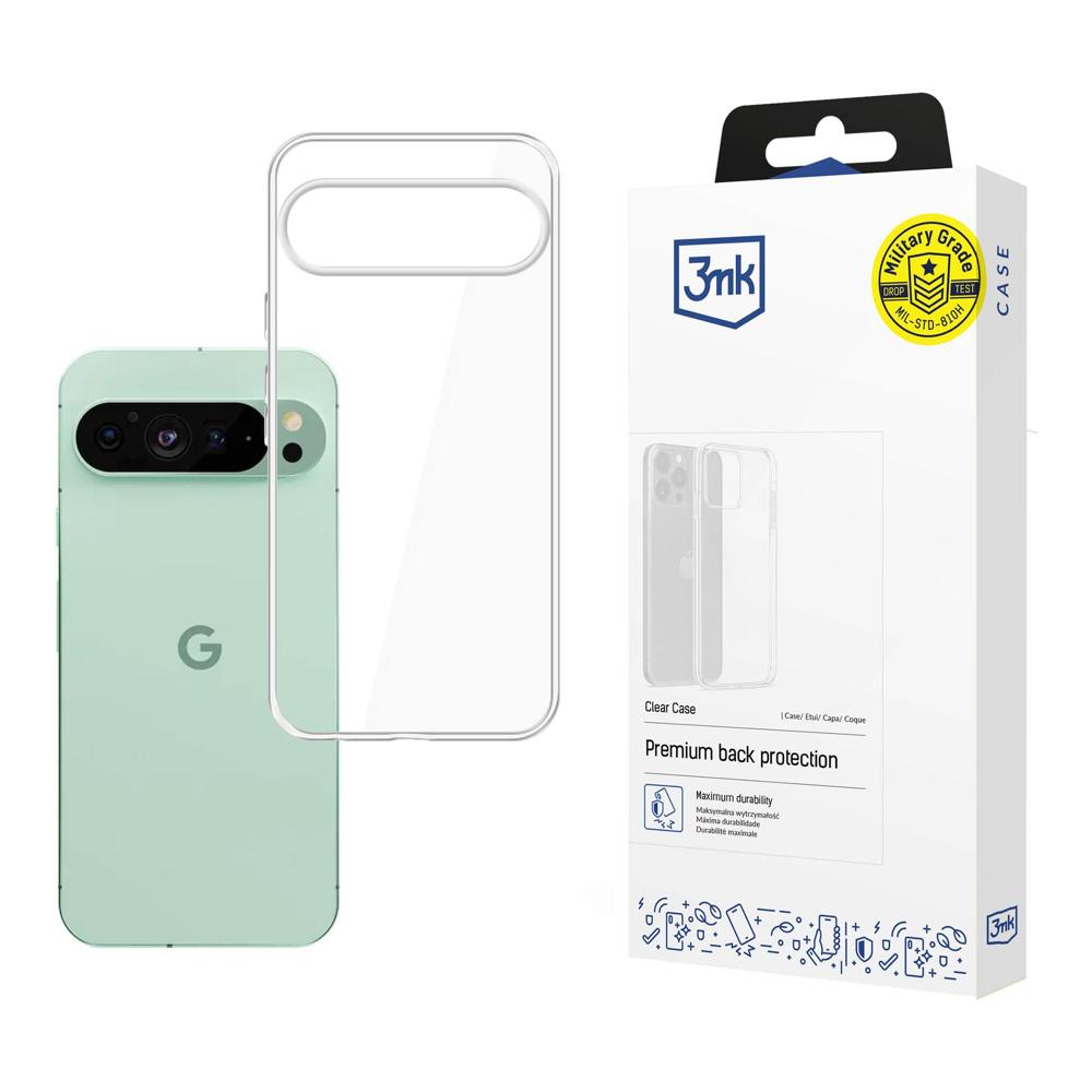 3mk Clear kotelo Google Pixel 9 Pro XL - läpinäkyvä
