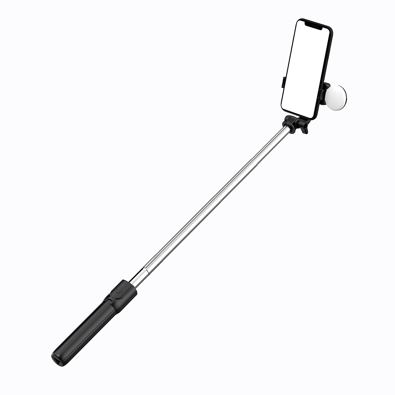 Selfiekeppi WR1YXS teleskooppijalusta 0.71m rengasvalolla - musta