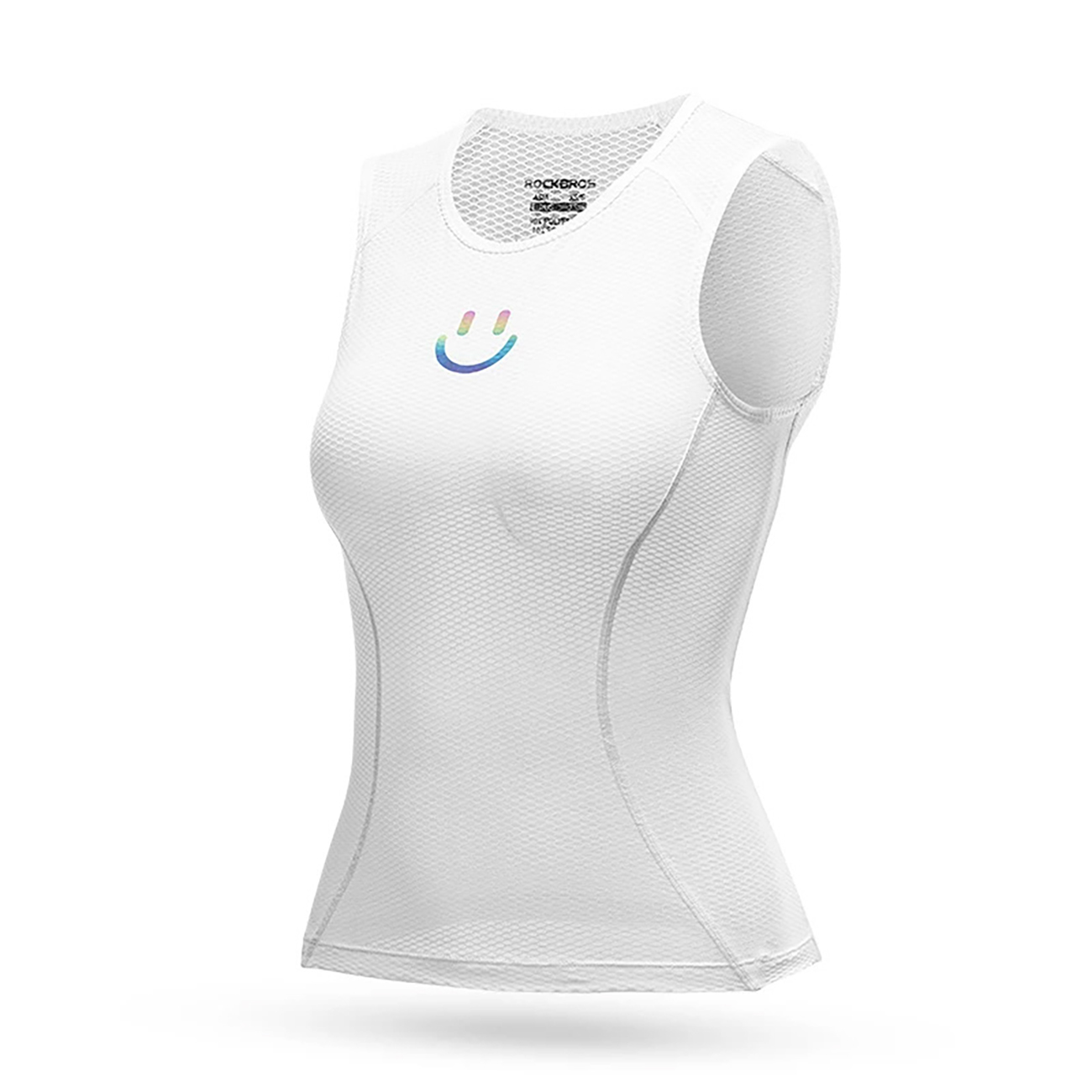 Rockbros YDBX001 naisten nopeasti kuivuva hihaton pyöräilypaita XL / XXL - valkoinen