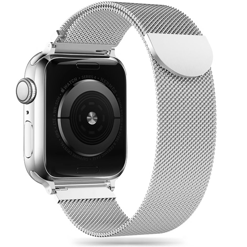 Tech-Protect MilaneseBand Ranneke Apple Watch 4/5/6/7/8/9/SE 38/40/41mm Hopeinen