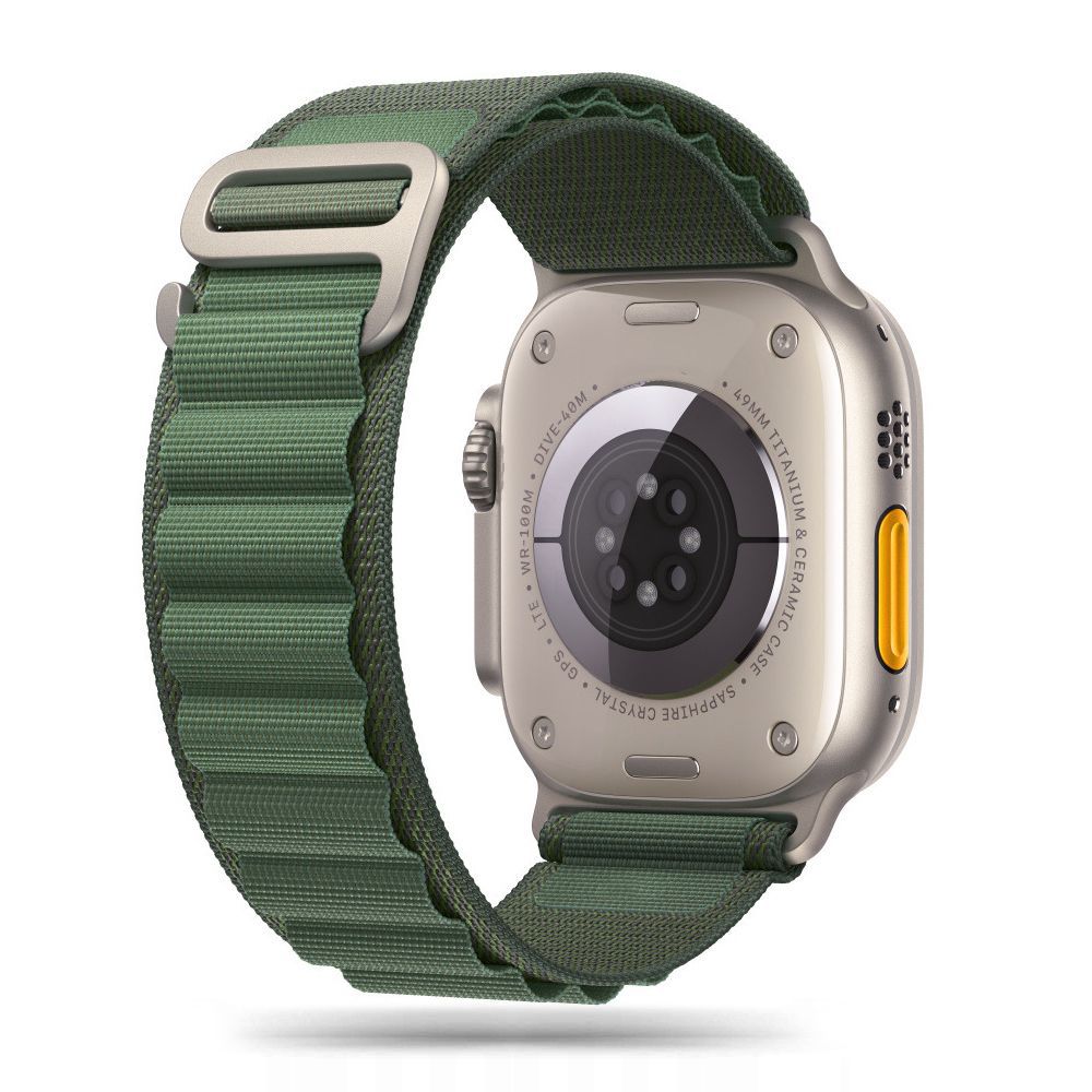 Tech-Protect Nylon Pro ranneke Apple Watch 4/5/6/7/8/9/SE/Ultra 1/2 (42/44/45/49 mm) sotilassvihreä