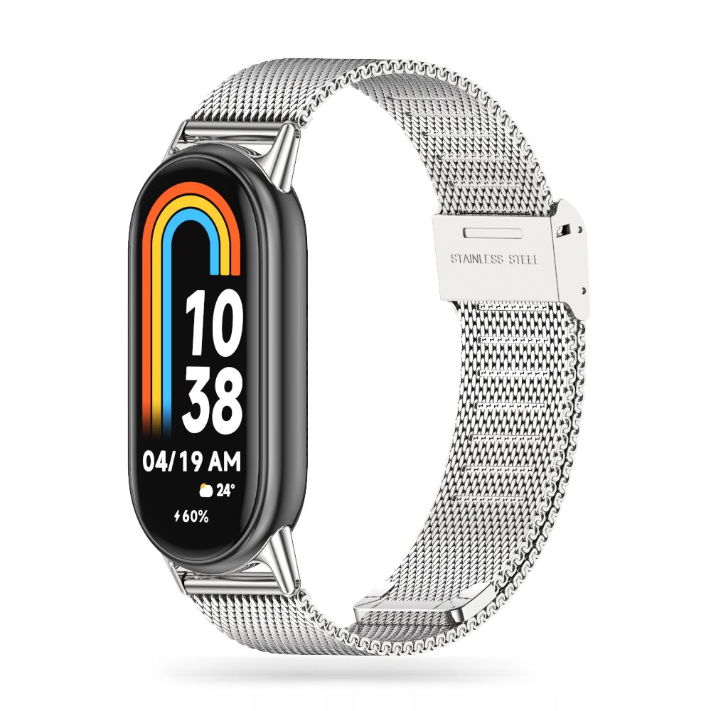 Tech-Protect Milaneseband Xiaomi Smart Band 8/9/NFC hopeinen