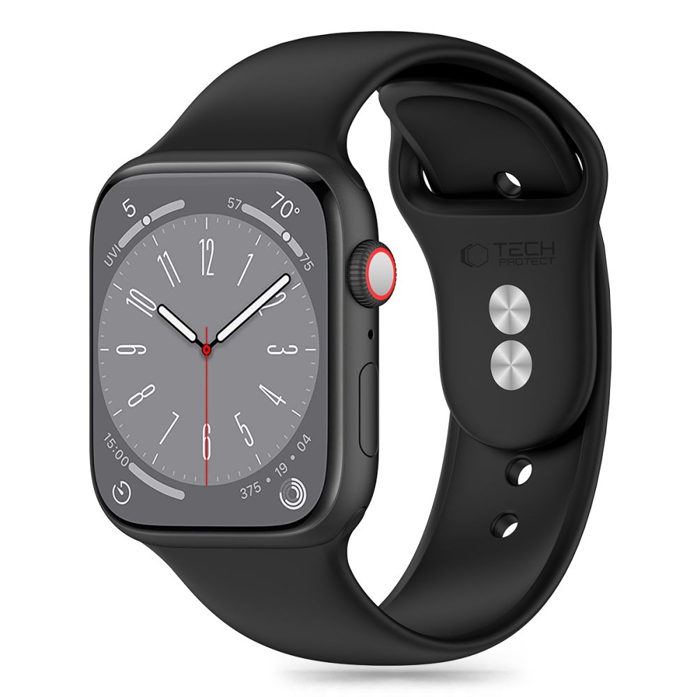 Tech-Protect Silikoninen Hihna Apple Watch 4/5/6/7/8/9/SE (38/40/41 mm) musta