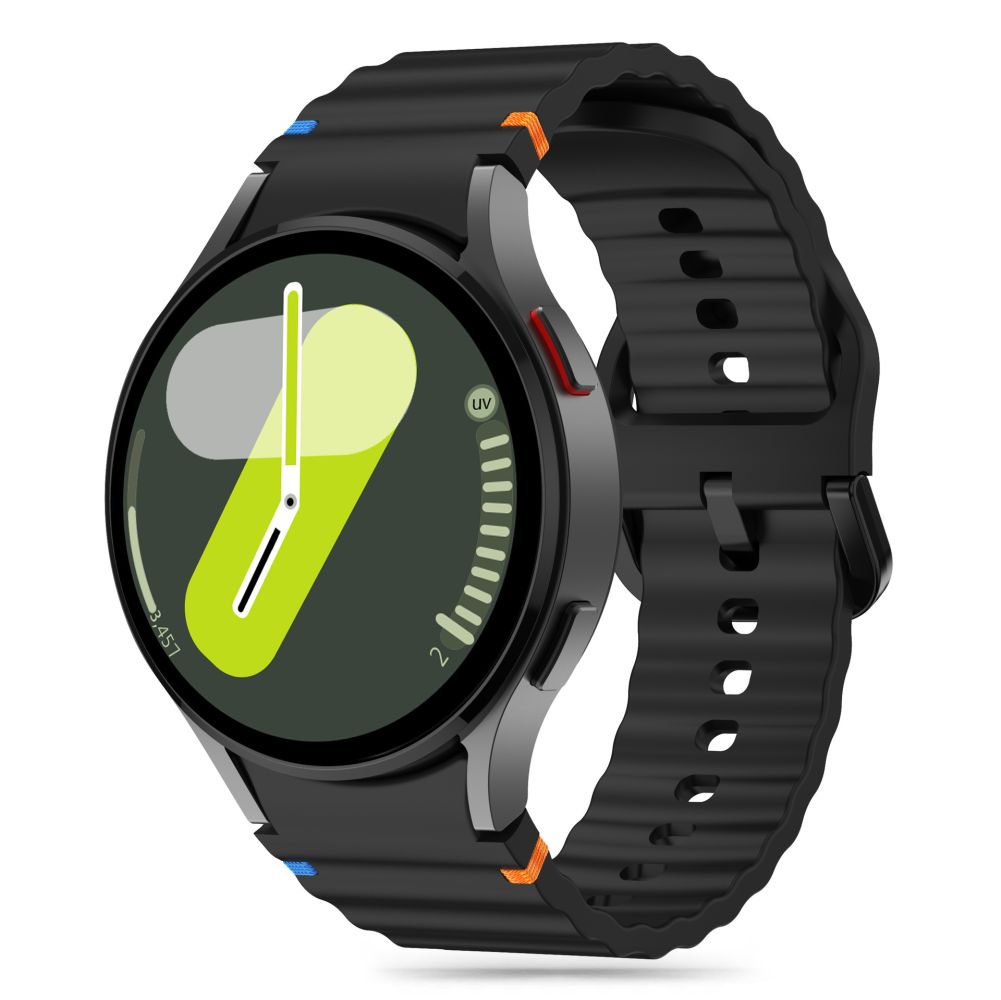 Tech-Protect Silikoninen Sport Samsung Galaxy Watch 4/5/5 Pro/6/7/FE Hihna Musta