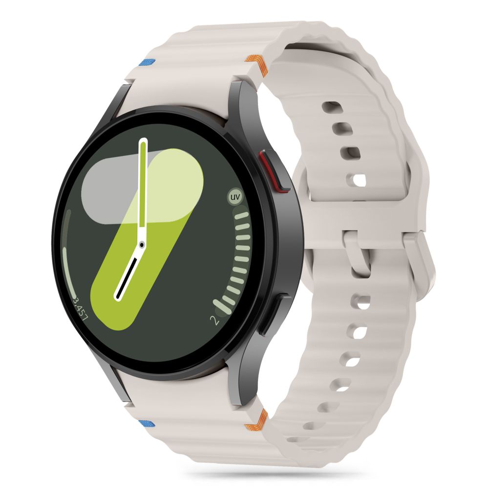 Tech-Protect Silikoninen Sport Hihna Samsung Galaxy Watch 4/5/5 Pro/6/7/FE Starlight