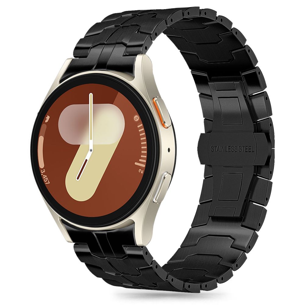 Tech-Protect Stainless Line Samsung Galaxy Watch 4/5/5 Pro/6/7/FE Hihna Musta