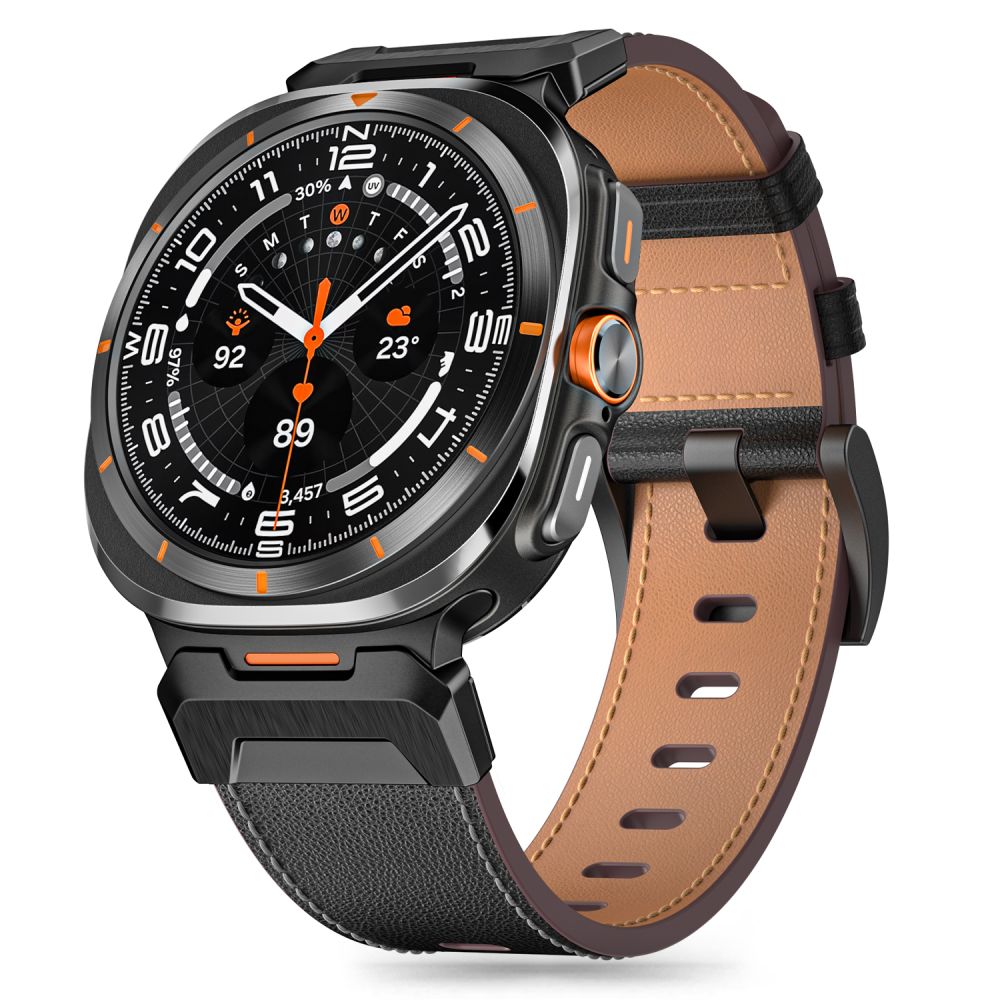 Tech-Protect Delta Pro Samsung Galaxy Watch Ultra (47 mm) Nahkainen Hihna Musta