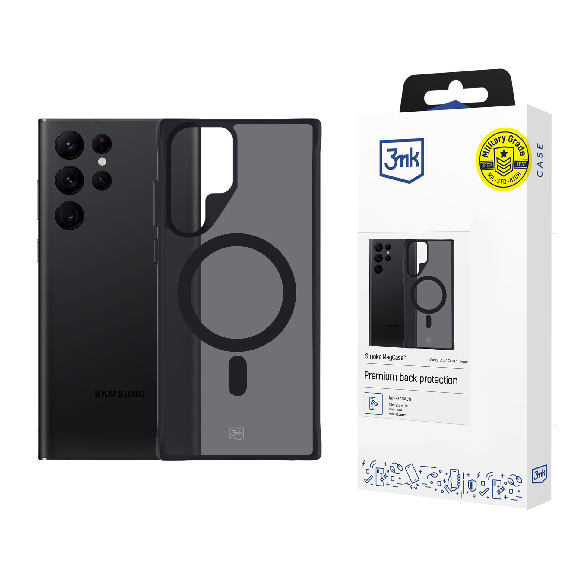 3mk Smoke MagCase Suojakuori Samsung Galaxy S22 Ultra 5G:lle