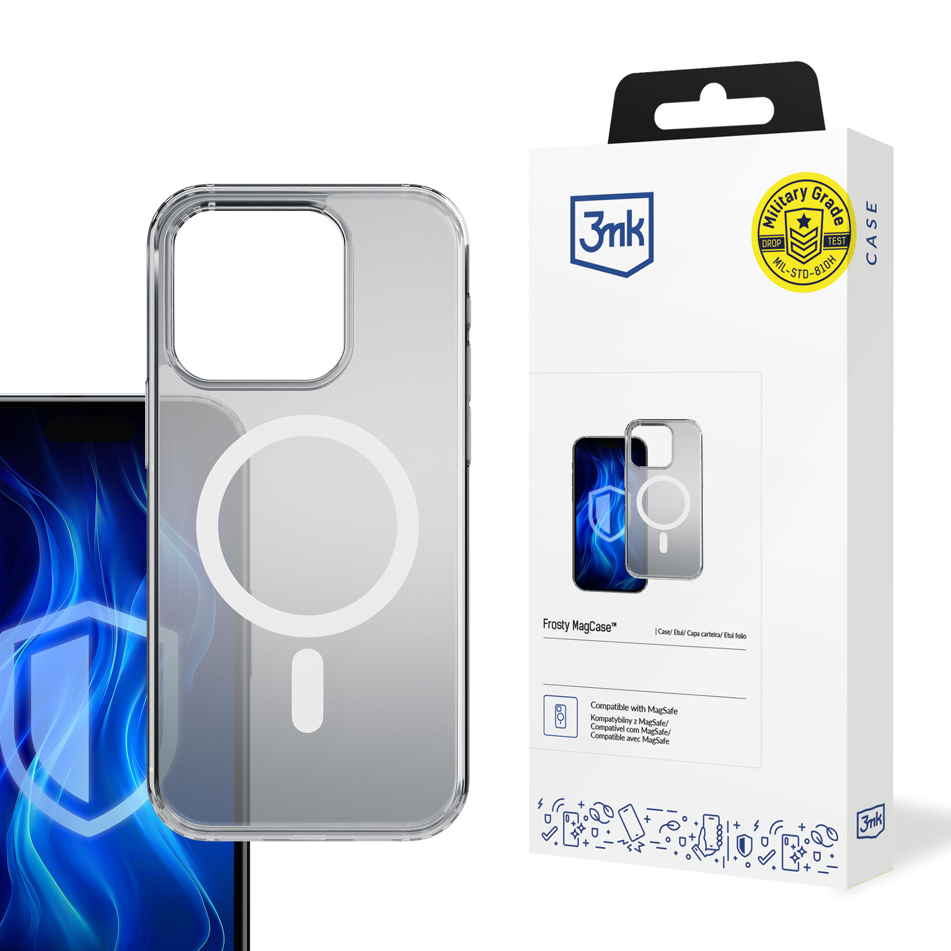3mk Frosty MagCase valkoinen Apple iPhone 15 Pro:lle - valkoinen