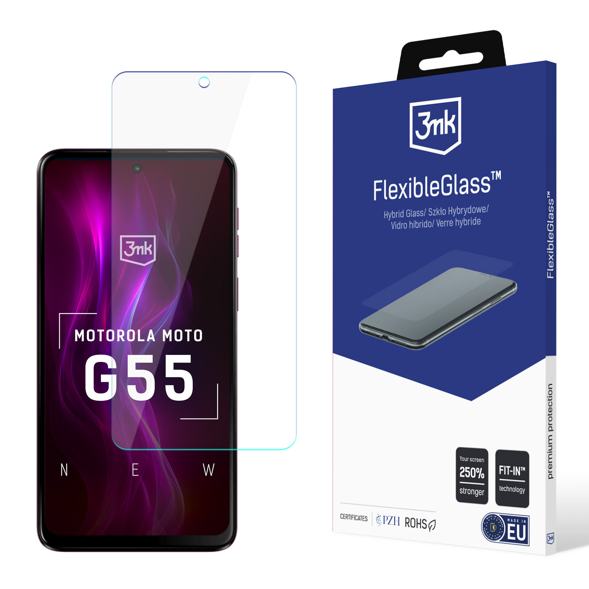 Hybridilasi 3mk FlexibleGlass Motorola Moto G55 5G:lle