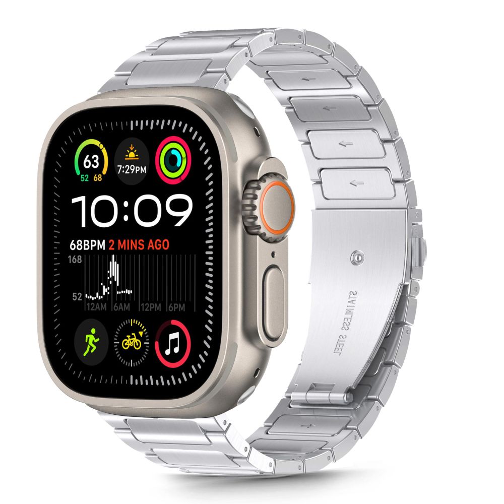 Tech-Protect Stainless Classic Apple Watch 6/7/8/9/10/SE/Ultra 1/2 (44/45/46/49mm) Hopeinen