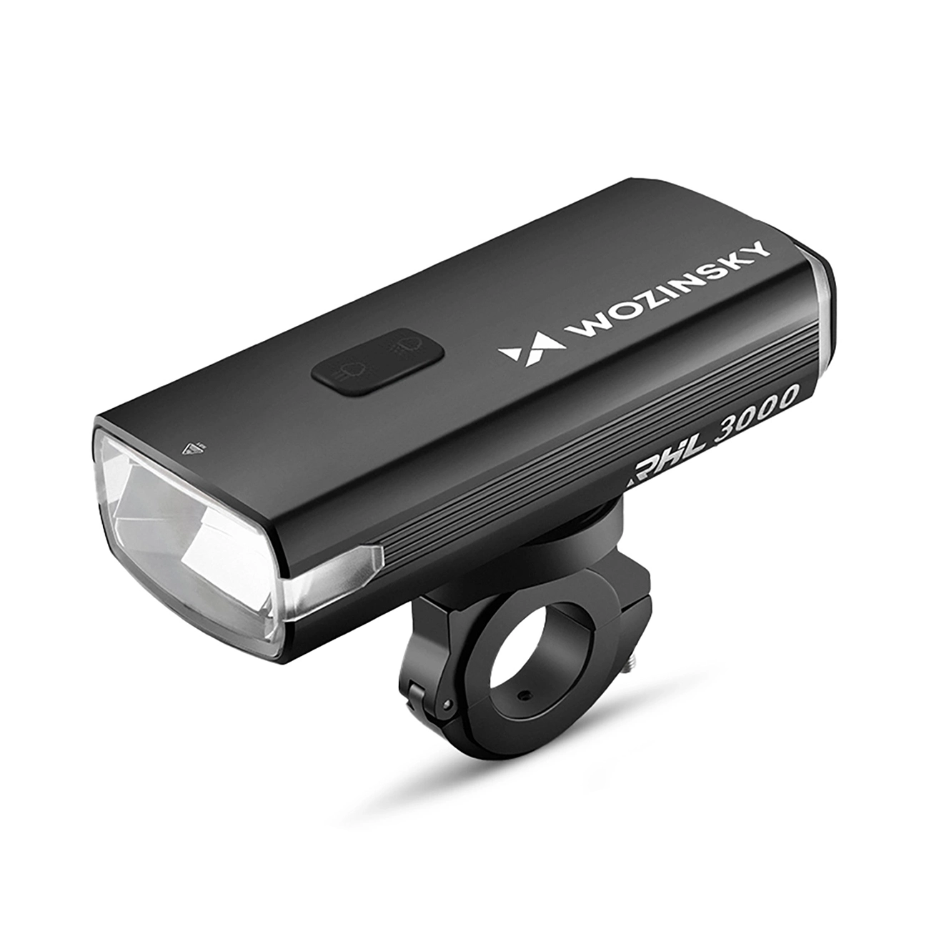 Wozinsky polkupyörän etuvalo USB-C-kaapelilla, 3000 lm – musta