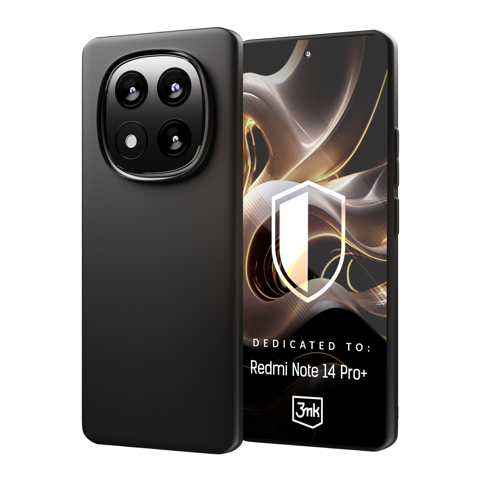 3mk Matt Case Xiaomi Redmi Note 14 Pro+:lle - musta