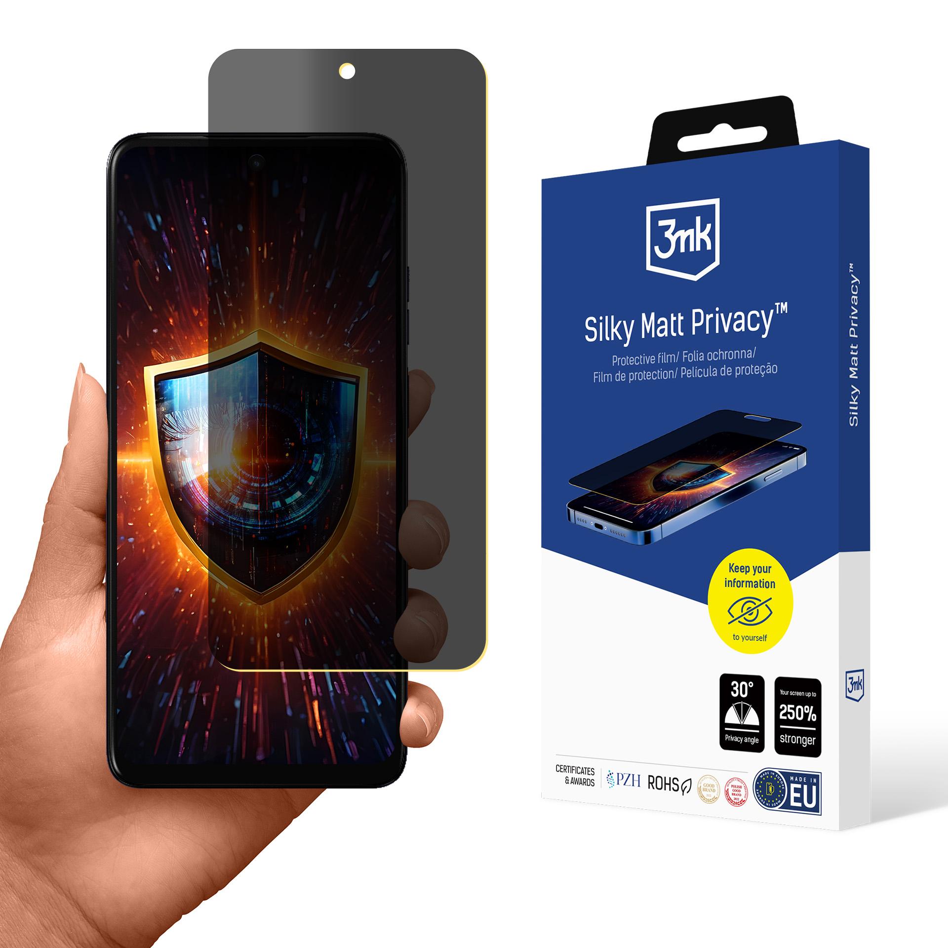 3mk Silky Matt Privacy screen-protection film for Motorola Moto E15