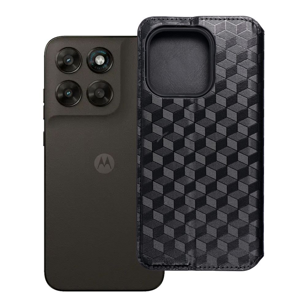 Flip case for Motorola G67 / G77 Cubic Book black