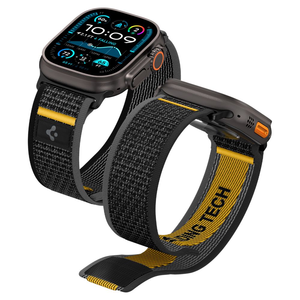 Spigen Athlex Air Apple Watch 6/7/8/9/10/SE/Ultra 1/2 (44/45/46/49 mm) Active musta