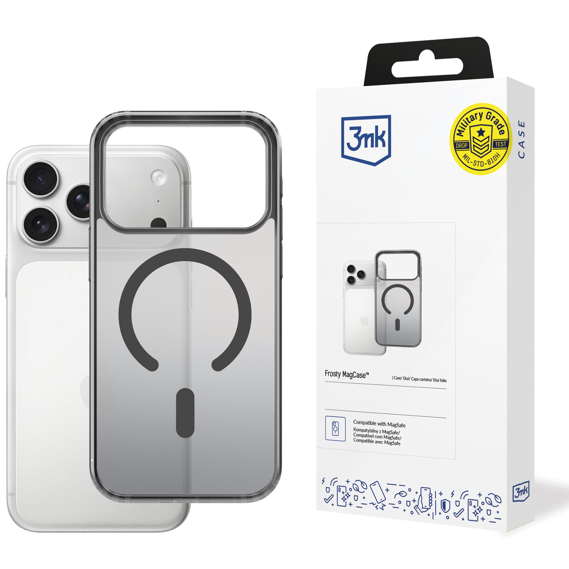 3mk Frosty MagCase Apple iPhone 17 Pro Max:lle - Musta